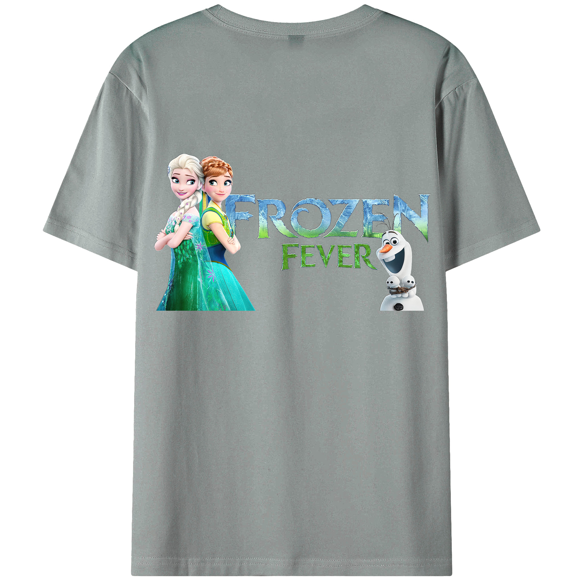 （画像用） アナと雪の女王 アンナ エルサ Frozen Anna Elsa 綿100％ メンズ半袖Tシャツ（バックプリント） 通気性